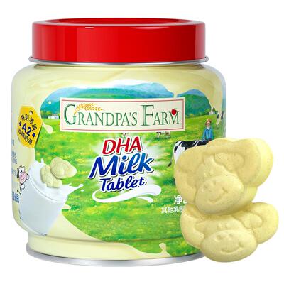 爷爷的农场DHA高钙奶片开袋即食