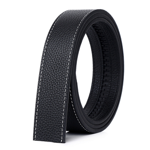 新款头层牛皮皮带男潮年轻人真皮腰带纯牛皮男士自动扣不带头无头