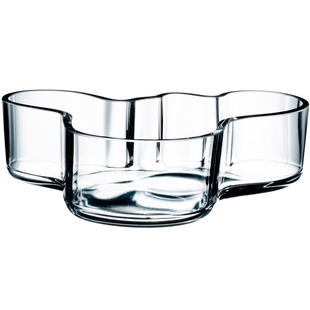 芬兰Iittala Aalto 北欧湖泊玻璃碗 经典大盘 零食盘 实拍图