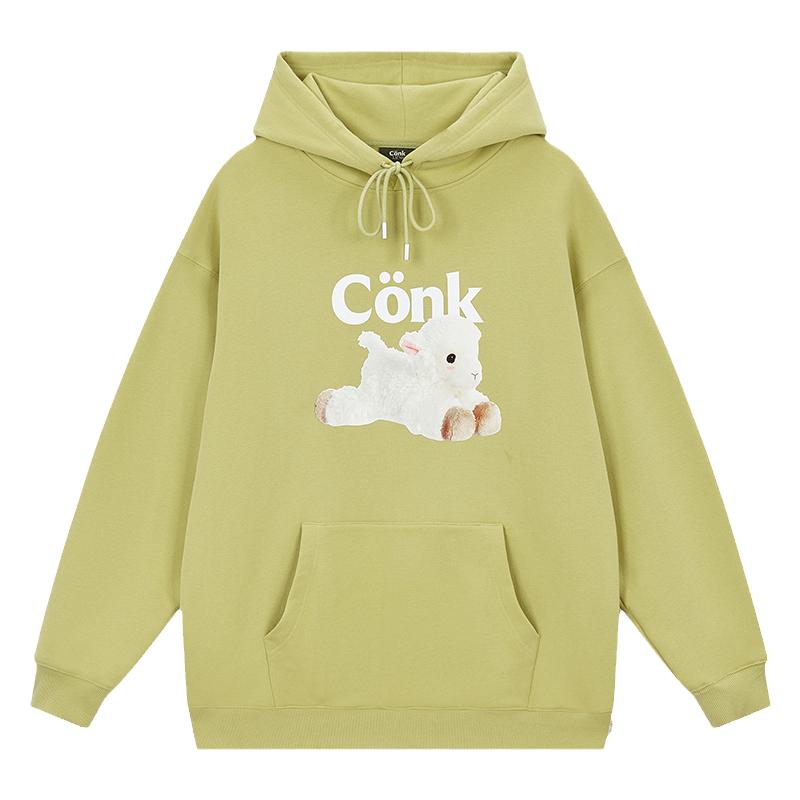 CONKLAB前幅可可起飞小羊连帽卫衣宽松外套潮流春秋季连帽情侣款