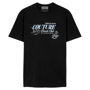 【季末优惠】VERSACE JEANS COUTURE 男士印花棉质平纹针织T恤