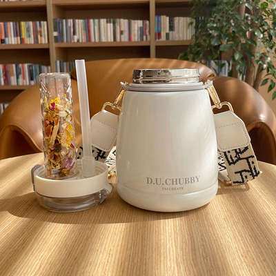 大号大肚保温杯大容量水杯带吸管便携高颜值2022新款杯子女1000ml