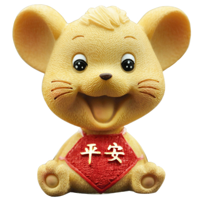 车内饰品摆件创意摇头小猪汽车