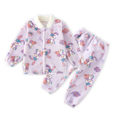 儿童睡衣秋冬法兰绒套装