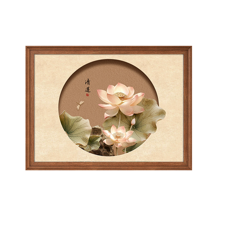 【宋氏美学】荷花图电表箱装饰画
