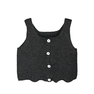 女宝宝春秋装针织马甲套装女童韩版背心娃娃领打底衫婴儿牛仔裤子