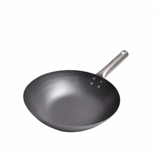 日本山田联名窒化手工拓打Hanako+炒锅超轻不易生锈无涂层熟铁锅