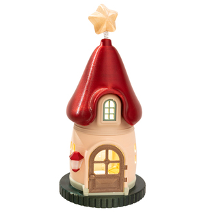 阿楹 法式好看卧室床头蘑菇充电台灯多巴胺展示架摆件情人节礼物