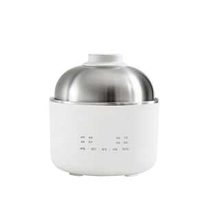 olayks立时0涂层不锈钢电煮锅一人食多功能小电锅宿舍迷你电饭煲