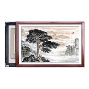 新中式电表箱装饰画长城风景免打孔山水遮挡配电箱电源电闸挂画横
