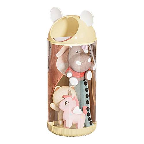 娃娃收纳桶毛绒玩具收纳神器高颜值装儿童公仔玩偶的透明筒展示箱