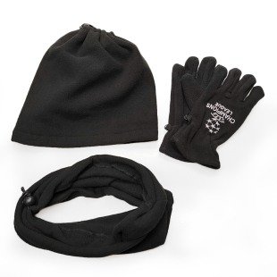 秋冬足球帽男女训练户外踢球运动加绒儿童帽子防寒手套球迷围脖套