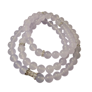 新中式马达加斯加紫玉髓串珠项链 幂幂同款 巴西帝王粉紫玉髓手链