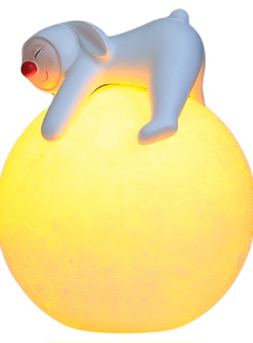 可爱兔娃娃小夜灯装饰摆件卧室