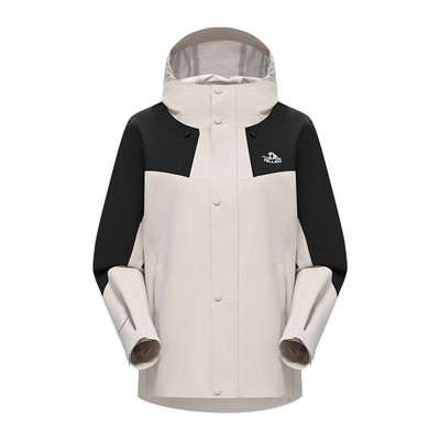 【硬壳】伯希和登山冲锋衣女新款单层黑色运动外套男防风雨登山服