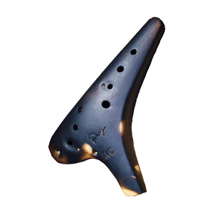 子雷陶笛12孔AC陶笛中音C调素烧大漆炫彩工艺学生初学适用周子雷