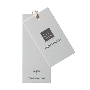 米白卡纸通用高档服装吊牌定制logo童装衣服标签商标挂牌订做设计