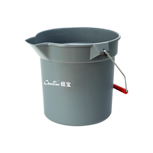 白云超宝塑料加水桶带刻度中小号方口形装水桶加厚保洁手提式圆桶