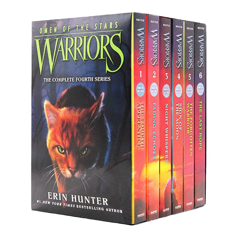 猫武士英文原版 四部曲星预言6册套装 Warriors Omen of the Stars 动物奇幻小说传奇猫族励志故事儿童课外读物Erin Hunter