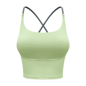 运动内衣女防震防下垂跑步训练背心上衣固定一体式文胸健身瑜伽服