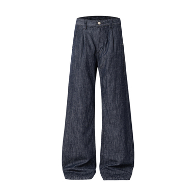 ISTURE美式复古cleanfit原色牛仔裤男女宽松百搭休闲垂感阔腿长裤