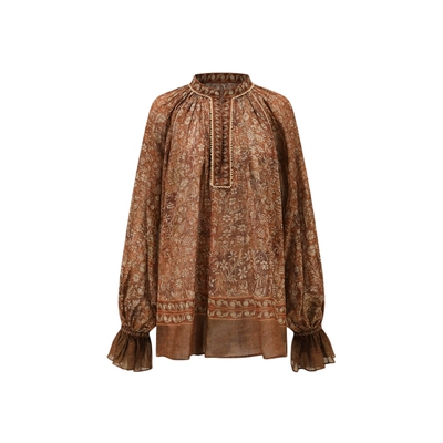 INTOTHEEAST繁花钉珠苎麻上衣