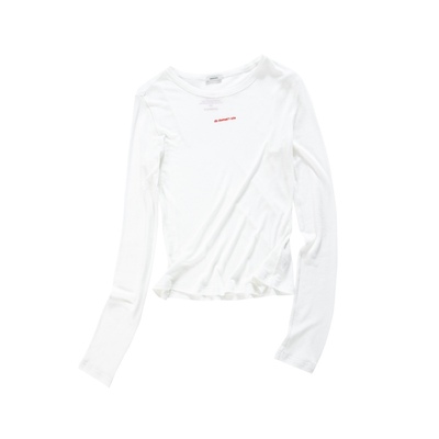 晶咕白标DADATATA【恣意暖秋】经典款莱赛尔绵羊毛T恤长袖内搭女