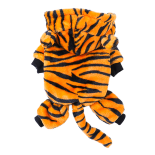 猫咪衣服秋冬小老虎保暖连体服布偶蓝猫英短宠物狗狗搞怪四脚衣