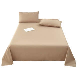 四季通用床单单件纯色2026新款非全棉纯棉宿舍单人1米2枕套三件套