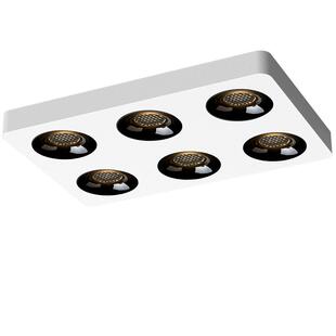 极简超薄明装筒灯无主灯客厅照明卧室吸顶灯多头防眩三色变光射灯