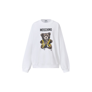 【全新上市】moschino/莫斯奇诺26早秋 女士圆领落肩宽松小熊卫衣