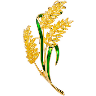 麦穗领针胸花胸针高档女设计感小众2026年新款西装大衣别针配饰女