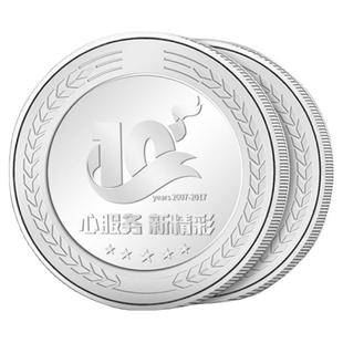 明日银币定制 999纯银纪念章定制金币定做成立周年庆典毕业同学会