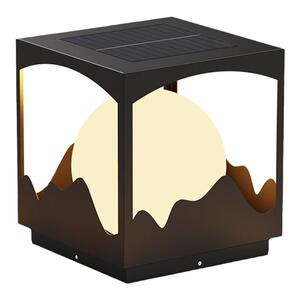 太阳能柱头灯防水户外庭院灯简约现代创意别墅门口柱子灯接电两用