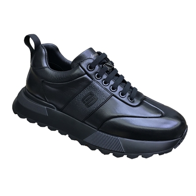 真皮男士百搭透气厚底休闲运动鞋