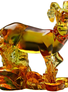 吉祥物摆设可爱风玻璃制品生肖羊