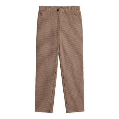 【雅格狮丹】女格纹锥形裤休闲裤