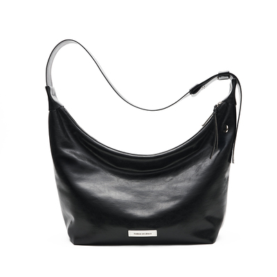 LIVEBOX牛皮斜挎包通勤饺子包