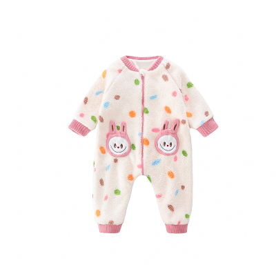 女童连体睡衣秋冬季双层加厚保暖