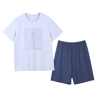 仕乐男休闲简约凉感家居服