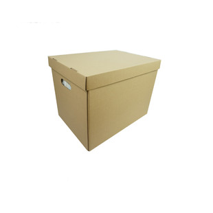 牛皮收纳箱储物盒搬家纸箱带扣手大纸箱物证箱银行凭证箱定做印字