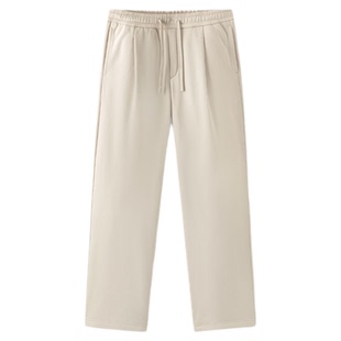 森马休闲裤男冬季基础卫裤抽绳腰长裤2026新款松弛感纯色针织裤子