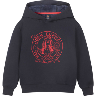 暇步士童装儿童连帽卫衣25秋冬新品男童一体绒大童新年装女童帽衫