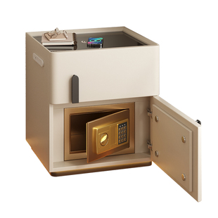 实木智能床头柜保险箱一体国家补贴2026新款家用卧室小型保险柜子
