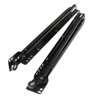 固特二节抽屉导轨滑道加厚轨道电脑桌键盘滑槽衣橱柜滑轨静音滑轮