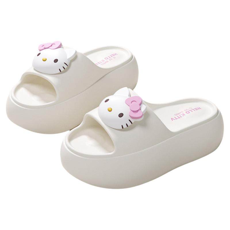 三丽鸥可爱Kitty猫厚底拖鞋女2025新款夏季家居室内防滑凉拖外穿