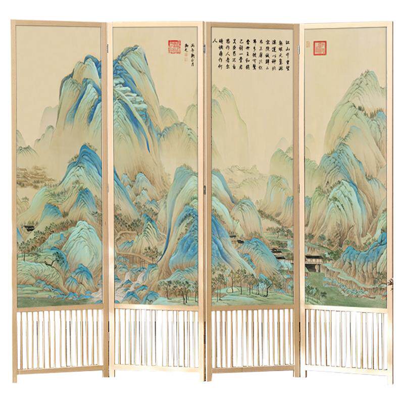 祥朗实木屏风隔断家用可移动折叠