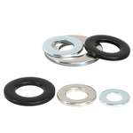 8.8级/4.8级黑色镀镍平垫金属介子镀锌加厚垫片垫圈M3M4M5M6M8M10