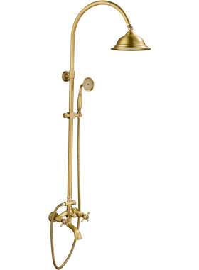 中古风法式复古淋浴花洒套装浴室卫生间冷热增压沐浴器水龙头仿古