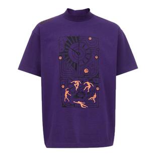 NBA ATELIER男士太阳队宽松潮流印花短袖纯棉T恤